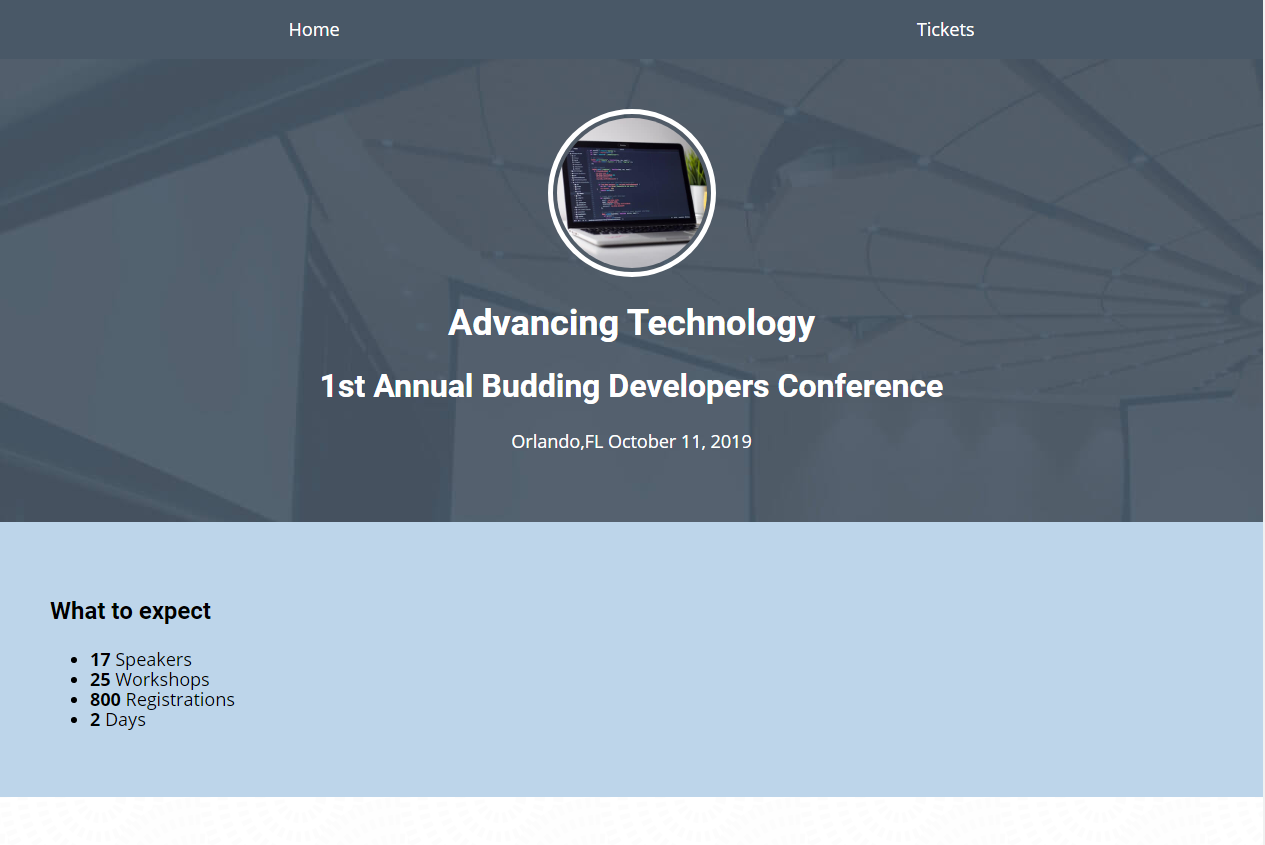 Developer Conference Website